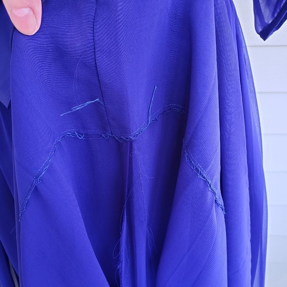 Vintage 50s/60s Union Label Violet Blue Party Dress from Toby Lynn - Picture 15 of 15